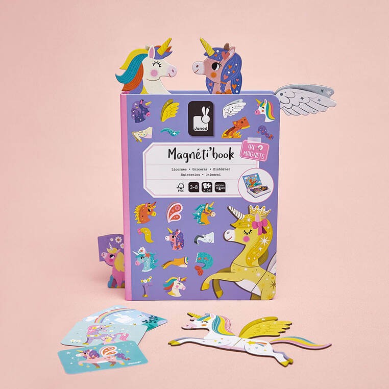 Magnetyczna układanka Jednorożec Magnetibook  / Janod