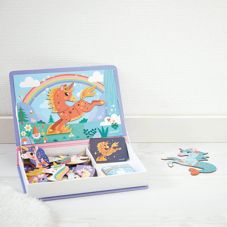 Magnetyczna układanka Jednorożec Magnetibook  / Janod