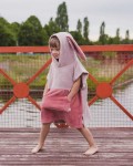 Ponczo kąpielowe Surf BUNNY - pink / Patulove