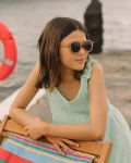 Okulary Oval Sand Beige Polarized 5-10 / Olivio & Co