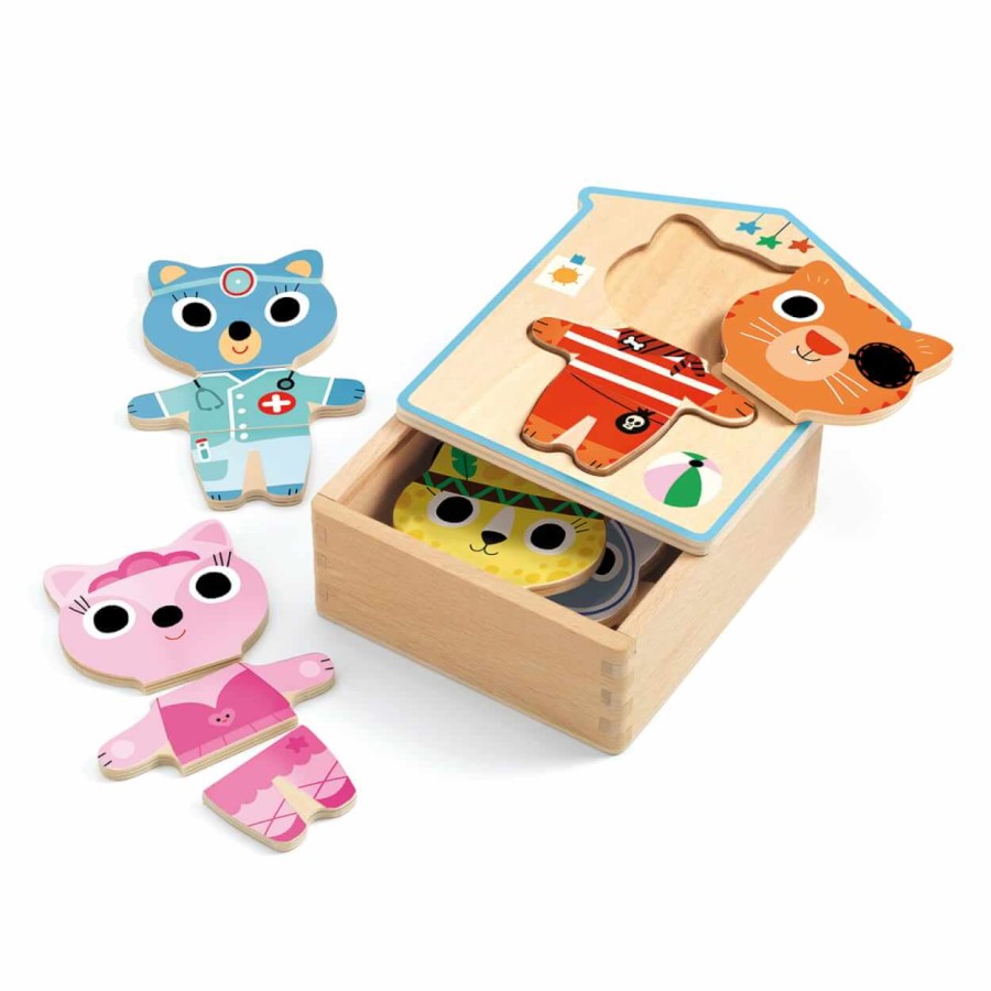 Drewniane puzzle PRZEBIERANKI / DJ01678