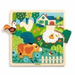 Edukacyjne puzzle drewniane FARMA / Djeco DJ01825