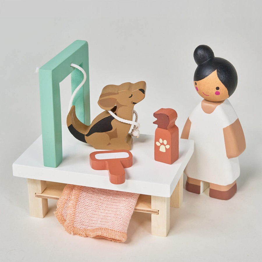 Drewniane figurki do zabawy - salon piękności dla psów / Tender Leaf Toys