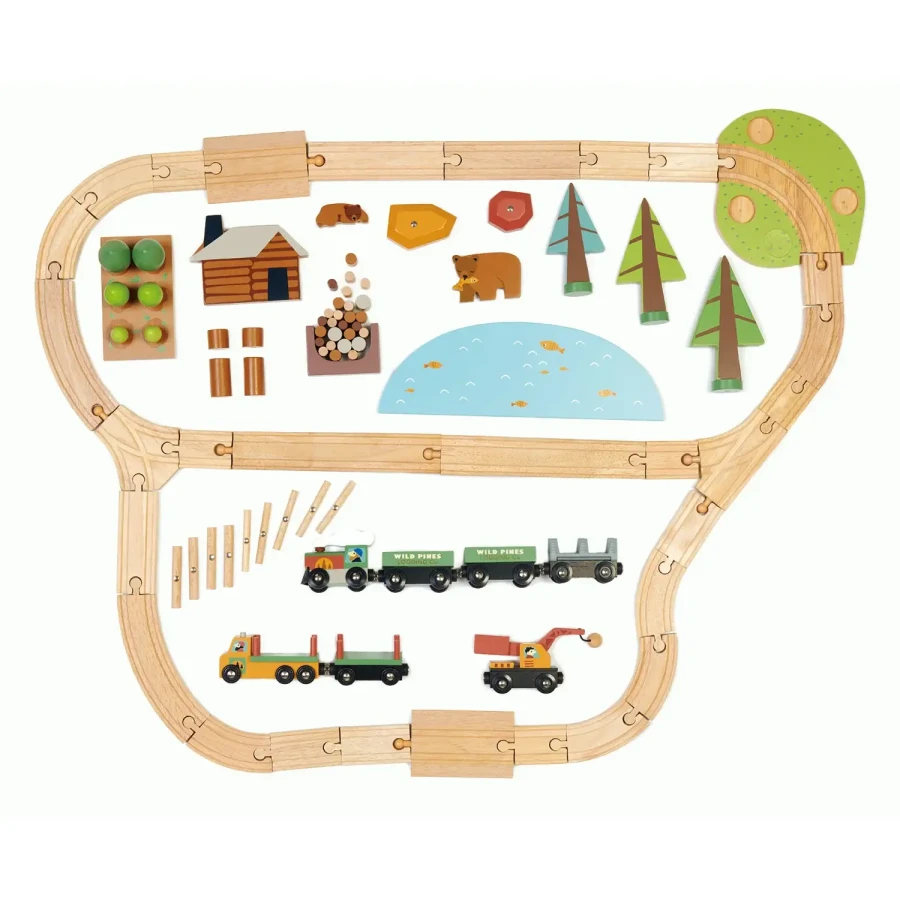Drewniana kolejka - Podróż po lesie / Tender Leaf Toys