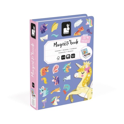 Magnetyczna układanka Jednorożec Magnetibook  / Janod