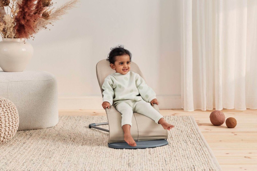 BABYBJORN - leżaczek BALANCE SOFT WOVEN JERSEY, khaki - beige