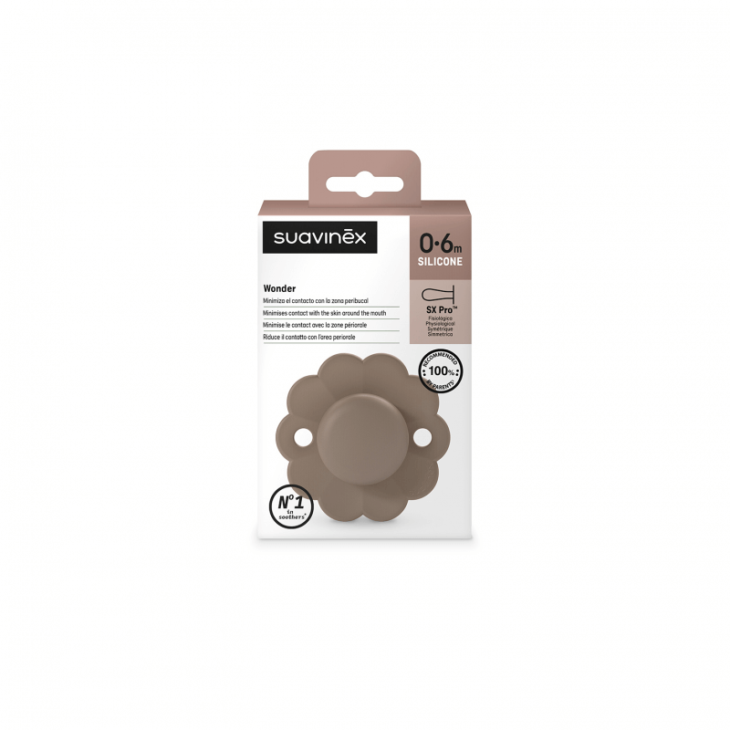 Smoczek fizjologiczny SX Pro WONDER - raw umber / Suavinex