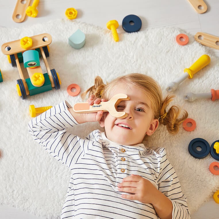 Zestaw konstruktora 100 elementów Brico'kids 3+ / Janod