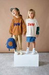 Bluza z bawełny organicznej GOTS Little Gang Sun milky / Lassig