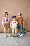 Bluza z bawełny organicznej GOTS Little Gang Sun milky / Lassig