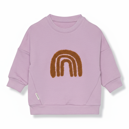 Bluza z bawełny organicznej GOTS Little Gang Rainbow lilac / Lassig