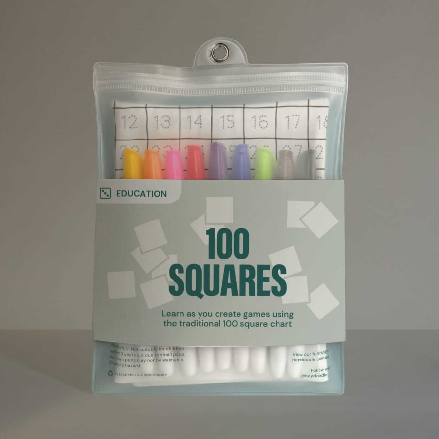 Duża Mata Silikonowa Tabela z Liczbami do 100 / HeyDoodle