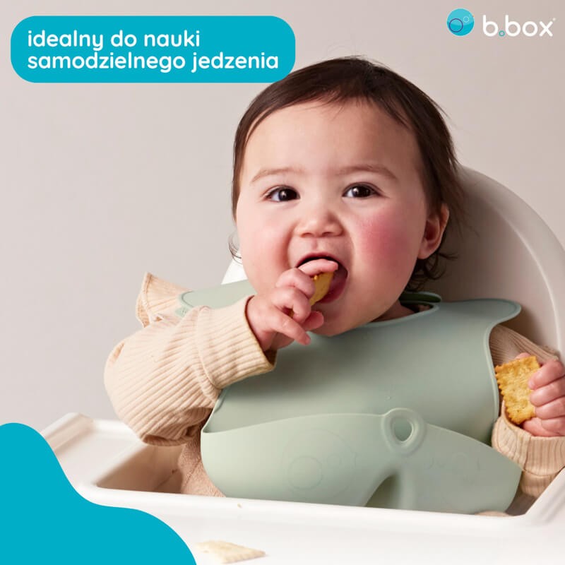 Śliniak z otwartą kieszonką szałwia / b.box