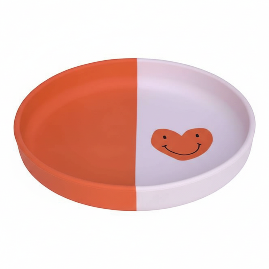 Talerzyk silikonowy dla dzieci Happy Rascals Heart lavender / Lassig