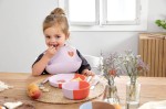 Talerzyk silikonowy dla dzieci Happy Rascals Heart lavender / Lassig