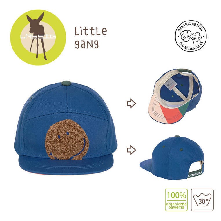 Czapka z daszkiem Little Gang - Smile blue / Lassig