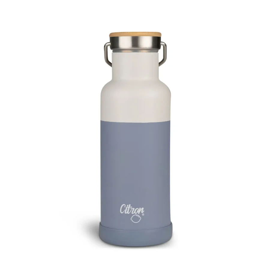 Butelka termiczna ze stali nierdzewnej 500ml - Dusty Blue / Citron