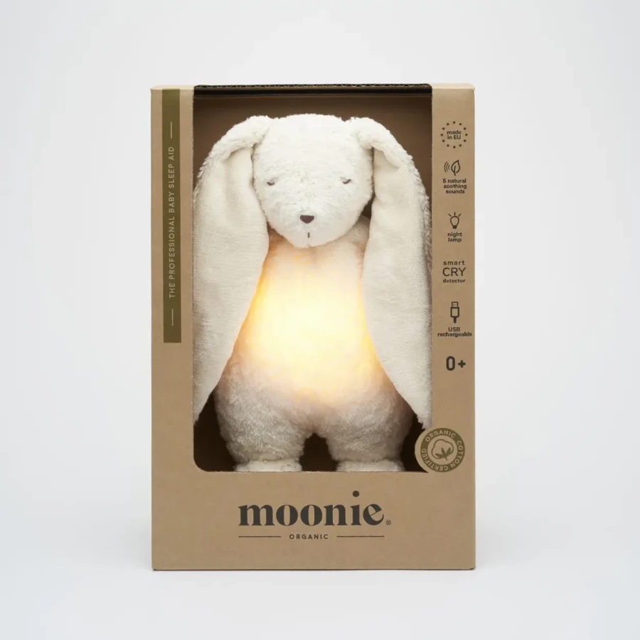 Moonie NATUR 2.0 - szumiący króliczek z lampką - POLAR