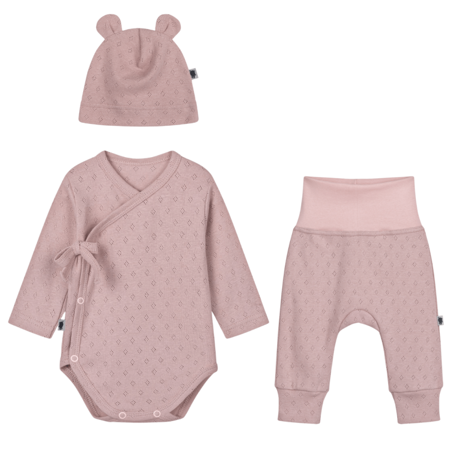 Zestaw ubranek dla noworodka SUPER SOFT - dusty pink / Pink no more