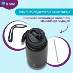 Butelka termiczna ze składanym ustnikiem, termos ze stali nierdzewnej - Deep Space, 1l / b.box