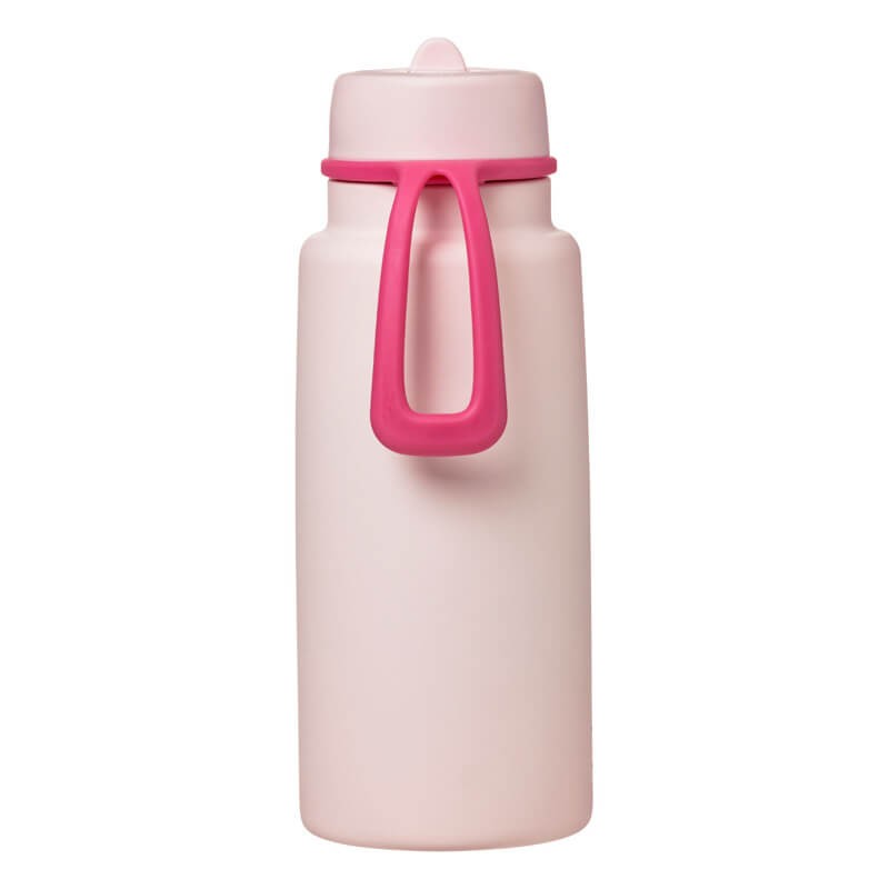 Butelka termiczna ze składanym ustnikiem, termos ze stali nierdzewnej - Pink Paradise, 1l / b.box