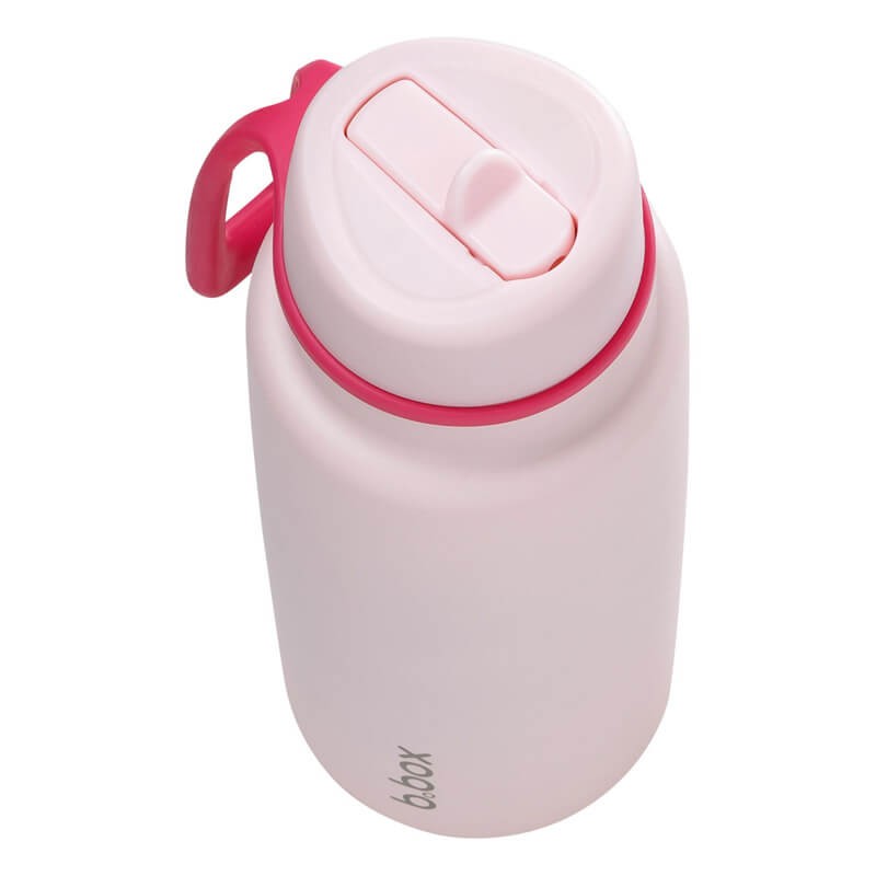Butelka termiczna ze składanym ustnikiem, termos ze stali nierdzewnej - Pink Paradise, 1l / b.box