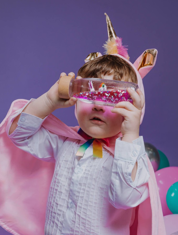 Butelka sensoryczna dwufazowa MOVE kraina jednorożca / Petit Boum