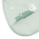 Śliniak z kieszonką Tiny Happy Clouds - Green, 2 szt. / Done by Deer
