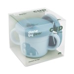 Kubek z ustnikiem i nakładką Niewysypek Foodie - Blue / Done by Deer