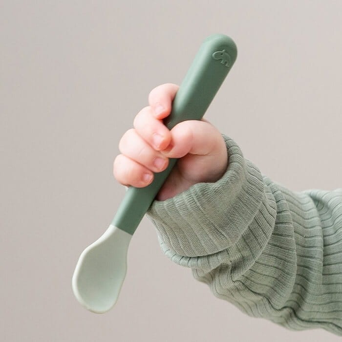 Łyżeczki dla niemowląt Easy-grip - Green, 3 szt. / Done by Deer