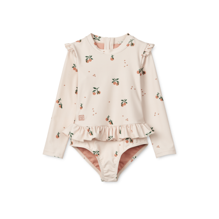 Kostium kąpielowy UV z długim rękawem Sille - Peach, Sea shell / Liewood