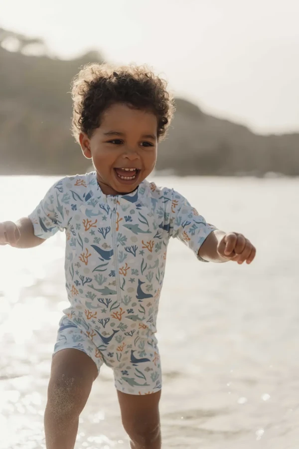 Swimsuit z rękawami Ocean Dreams Blue / Little Dutch