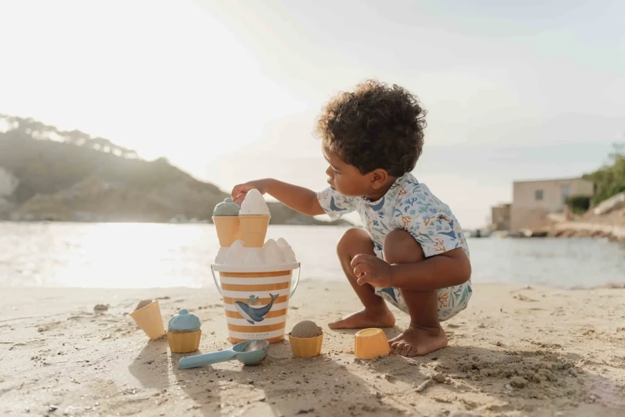 Swimsuit z rękawami Ocean Dreams Blue / Little Dutch