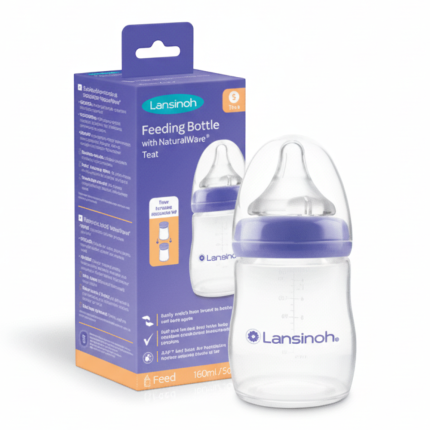 Butelka do karmienia 160 ml ze smoczkiem Natural Wave™ o wolnym przepływie / Lansinoh