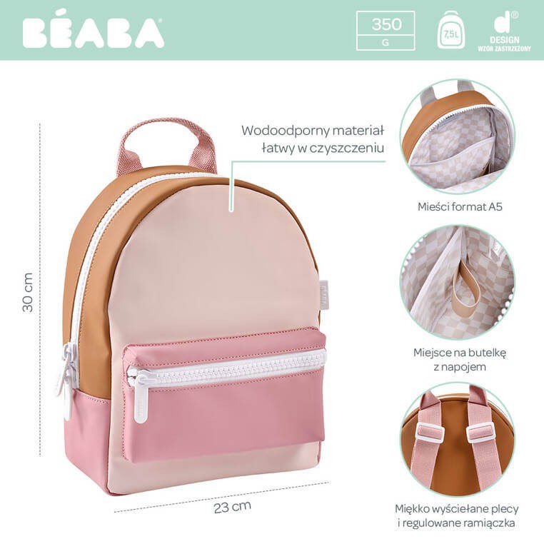 Plecak dla dziecka Faro - Dusty Rose / Beaba
