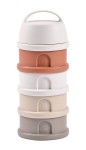 Pojemniki na mleko w proszku 4 komory cotton white - terracotta  / Beaba