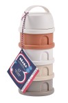 Pojemniki na mleko w proszku 4 komory cotton white - terracotta  / Beaba