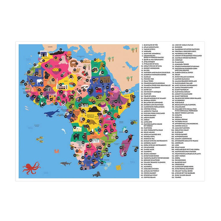 Puzzle konturowe Mapa Afryki 70 elementów 5+ / Mudpuppy