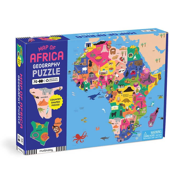 Puzzle konturowe Mapa Afryki 70 elementów 5+ / Mudpuppy