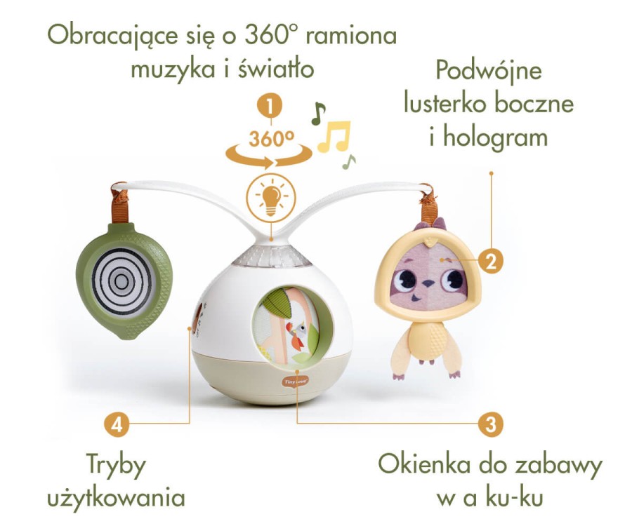 Interaktywna karuzela, czas dla brzuszka - Boho Chic / Tiny Love