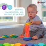 Sensoryczna zakręcona wieża z klocków / Sassy