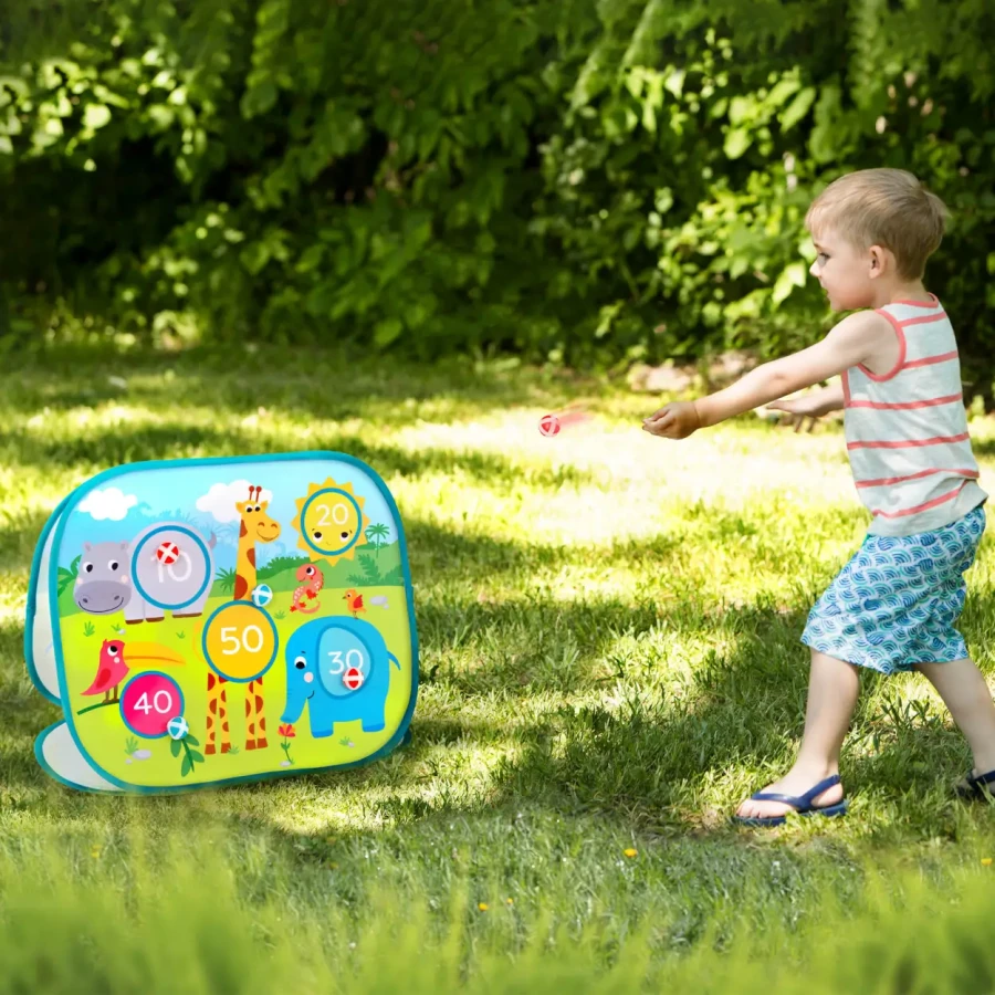 Toss ‘n’ Score – gra zręcznościowa 3w1 z tarczami / B.Toys