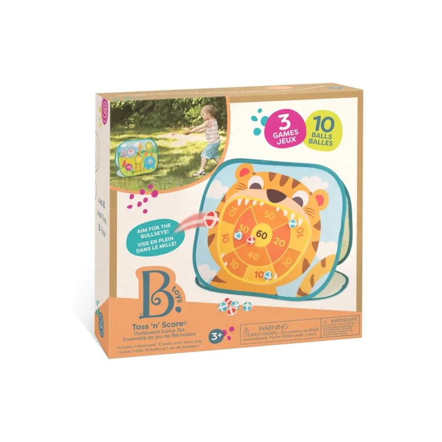 Toss ‘n’ Score – gra zręcznościowa 3w1 z tarczami / B.Toys