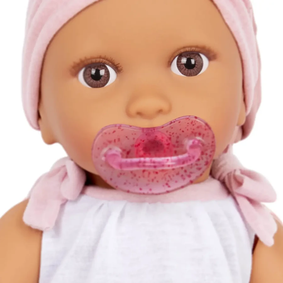Lalka niemowlę ze smoczkiem, w dwuczęściowym ubranku i opasce / LullaBaby