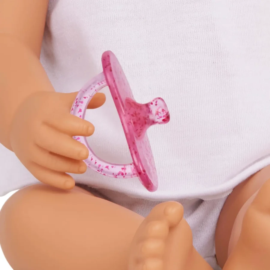 Lalka niemowlę ze smoczkiem, w dwuczęściowym ubranku i opasce / LullaBaby