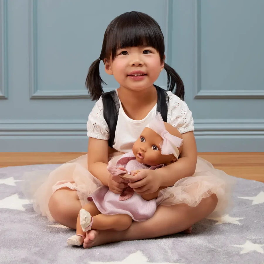 Zestaw ubranek dla lalki niemowlęcia, stylizacja z sukienką / LullaBaby