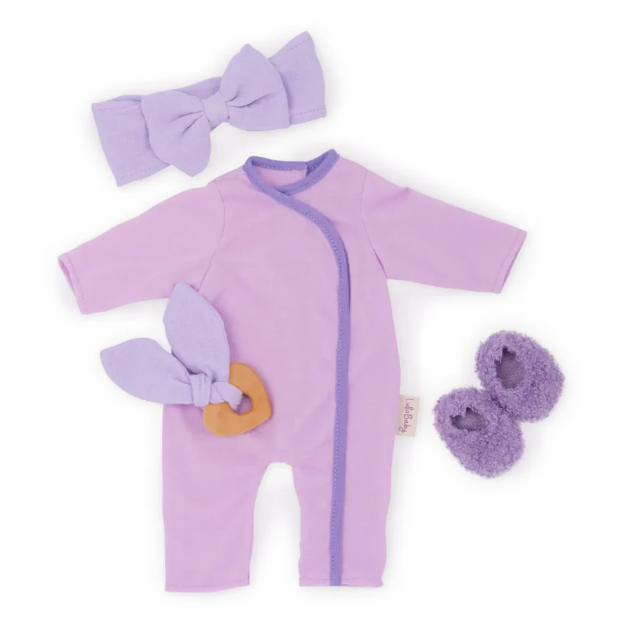 Zestaw ubranek dla lalki niemowlęcia, piżamka dziewczęca / LullaBaby