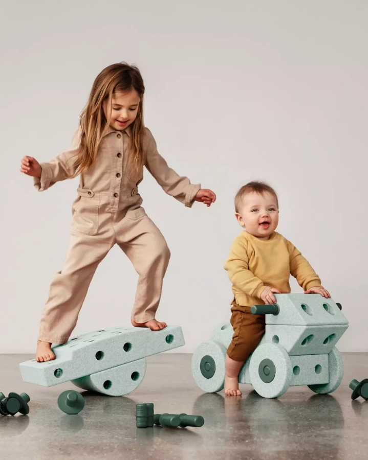 Explorer set - Kreatywne klocki rozwijające motorykę dużą: Ocean Mint, Forest Green 8w1 / MODU