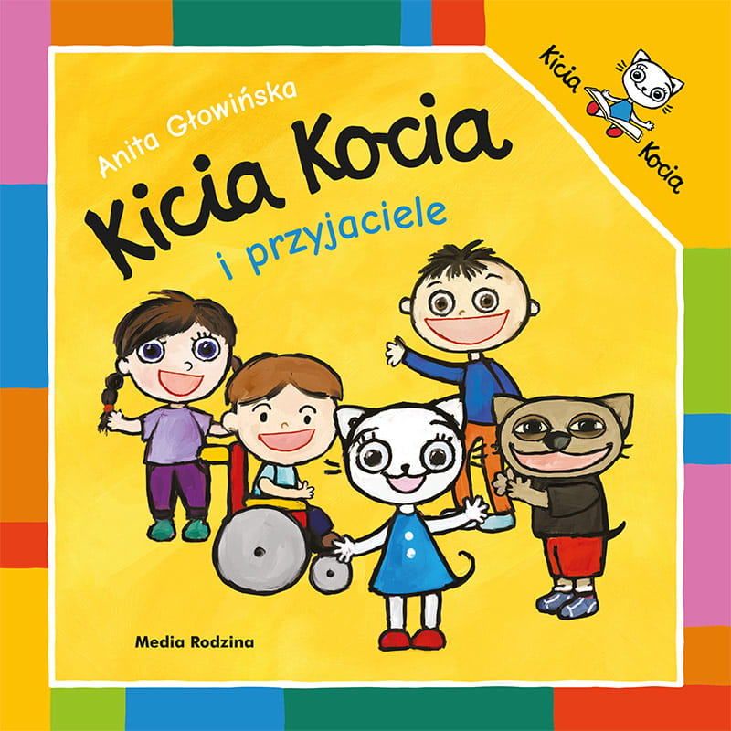 Okładka książki o Kici Koci z nią i jej przyjaciółmi
