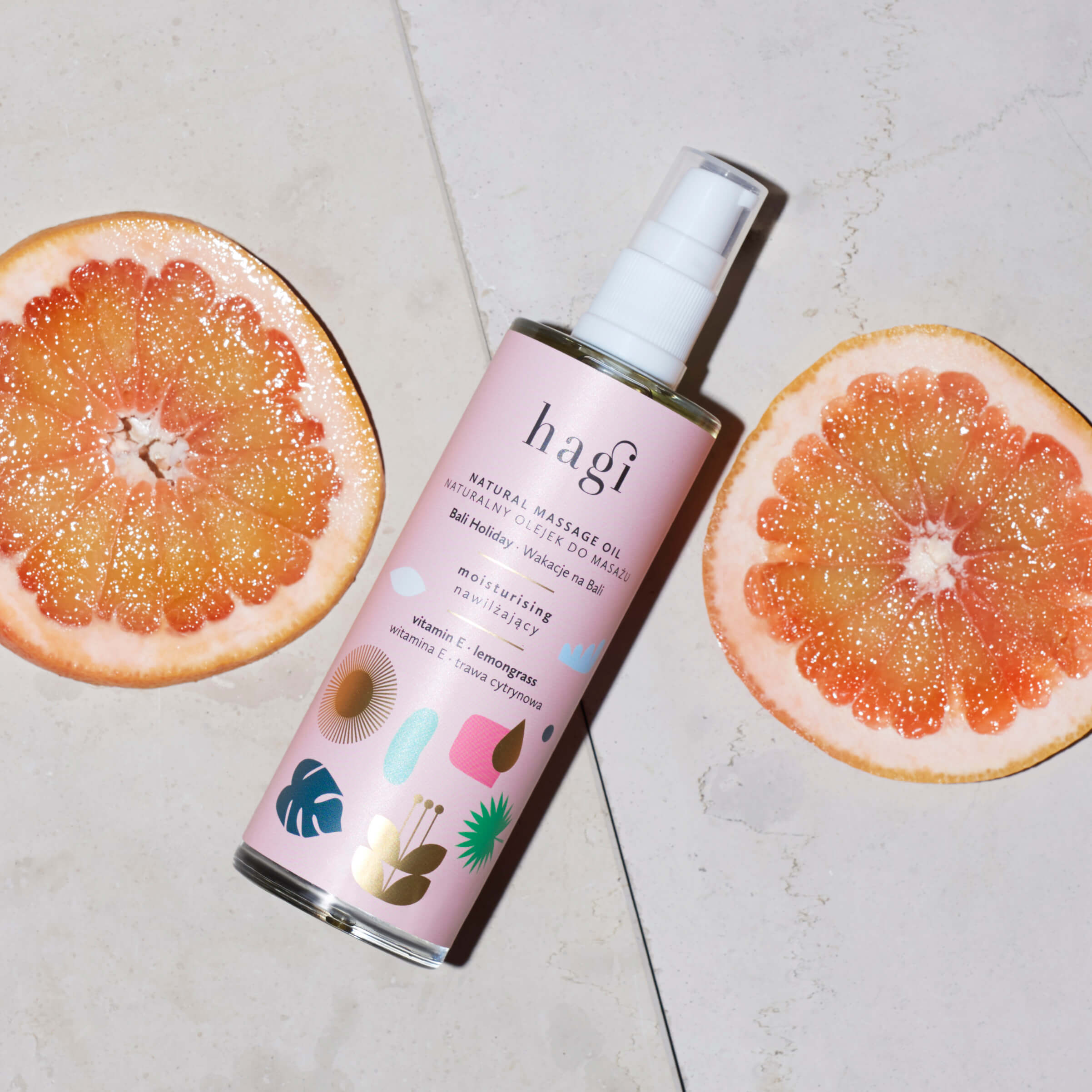 Naturalny olejek z plastrami grapefruita